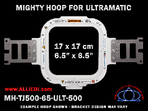 Ultramatic-II 6.5 x 6.5 inch (17 x 17 cm) Square Magnetic Mighty Hoop for 500 mm Sew Field / Arm Spacing