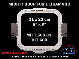 Ultramatic-II 8 x 9 inch (21 x 23 cm) Rectangular Magnetic Mighty Hoop for 500 mm Sew Field / Arm Spacing