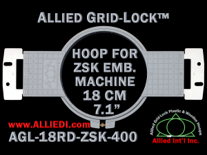 18 cm (7.1 inch) Round Allied Grid-Lock Plastic Embroidery Hoop - ZSK 400
