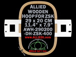 29.0 x 20.0 cm (11.4 x 7.9 inch) Rectangular Allied Wooden Embroidery Hoop, Double Height - ZSK 400