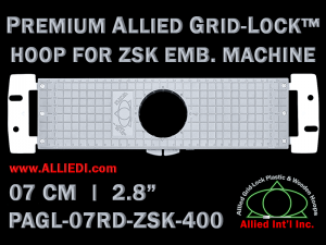 7 cm (2.8 inch) Round Premium Allied Grid-Lock Plastic Embroidery Hoop - ZSK 400