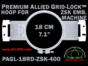 18 cm (7.1 inch) Round Premium Allied Grid-Lock Plastic Embroidery Hoop - ZSK 400
