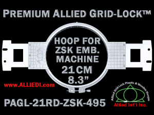 21 cm (8.3 inch) Round Premium Allied Grid-Lock Plastic Embroidery Hoop - ZSK 495