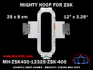 ZSK 12 x 3.25 inch (30 x 8 cm) Vertical Rectangular Magnetic Mighty Hoop for 400 mm Sew Field / Arm Spacing
