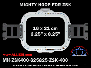 ZSK 6.25 x 8.25 inch (16 x 21 cm) Rectangular Magnetic Mighty Hoop for 400 mm Sew Field / Arm Spacing