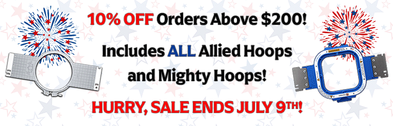 INDEPENDENCE DAY SALE - Take 10% OFF Orders Above $200! Includes ALL Allied Hoops and Mighty Hoops!